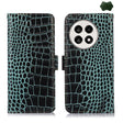 For OnePlus Ace 5 Pro / Ace 5 Crocodile Top Layer Cowhide Leather Phone Case(Green) - Ace 5 Cases by PMC TechLife | Online Shopping South Africa | PMC TechLife | Buy Now Pay Later Mobicred