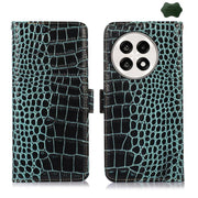 For OnePlus Ace 5 Pro / Ace 5 Crocodile Top Layer Cowhide Leather Phone Case(Green)