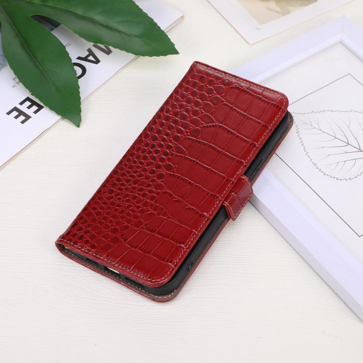 For OnePlus Ace 5 Pro / Ace 5 Crocodile Top Layer Cowhide Leather Phone Case(Red)