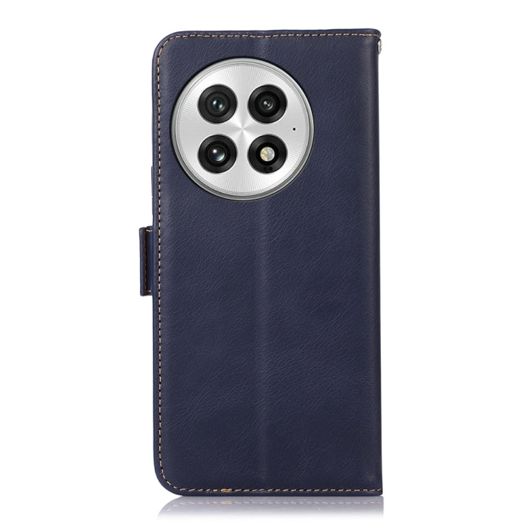 For OnePlus Nord 13 Magnetic Crazy Horse Texture Genuine Leather RFID Phone Case(Blue)