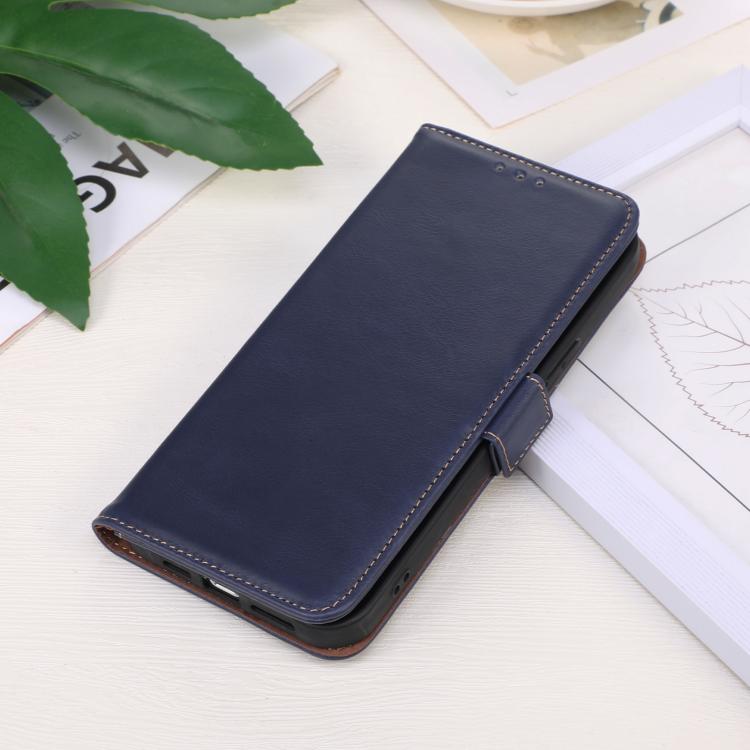For OnePlus Ace 5 Pro / Ace 5 Magnetic Crazy Horse Texture Genuine Leather RFID Phone Case(Blue)
