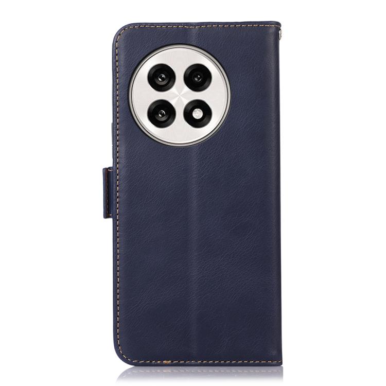 For OnePlus Ace 5 Pro / Ace 5 Magnetic Crazy Horse Texture Genuine Leather RFID Phone Case(Blue)