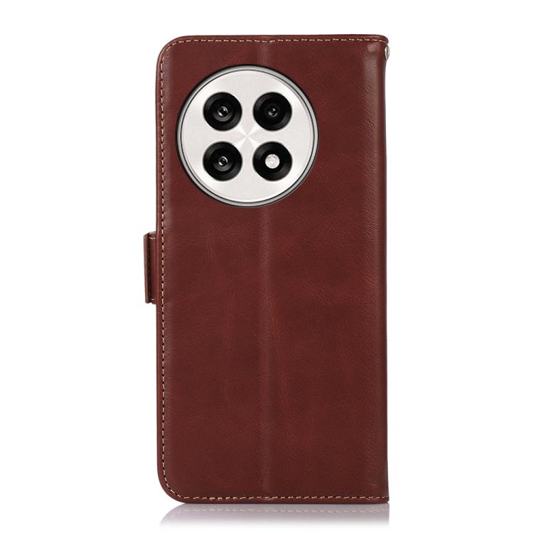 For OnePlus Ace 5 Pro / Ace 5 Magnetic Crazy Horse Texture Genuine Leather RFID Phone Case(Brown)