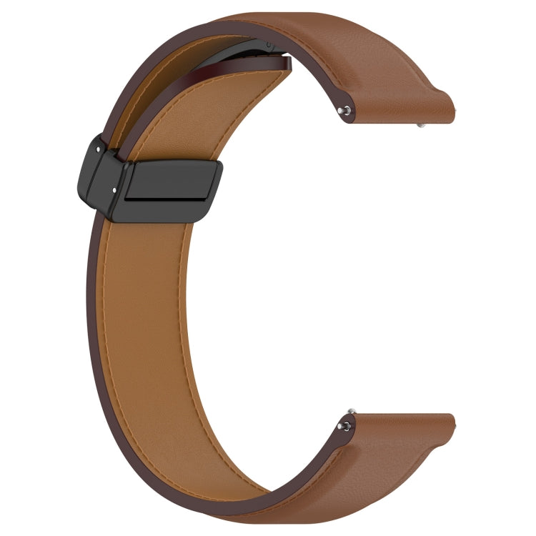 For Huawei Watch 4 / Watch 4 Pro Folding Buckle Genuine Leather Watch Band(Brown)
