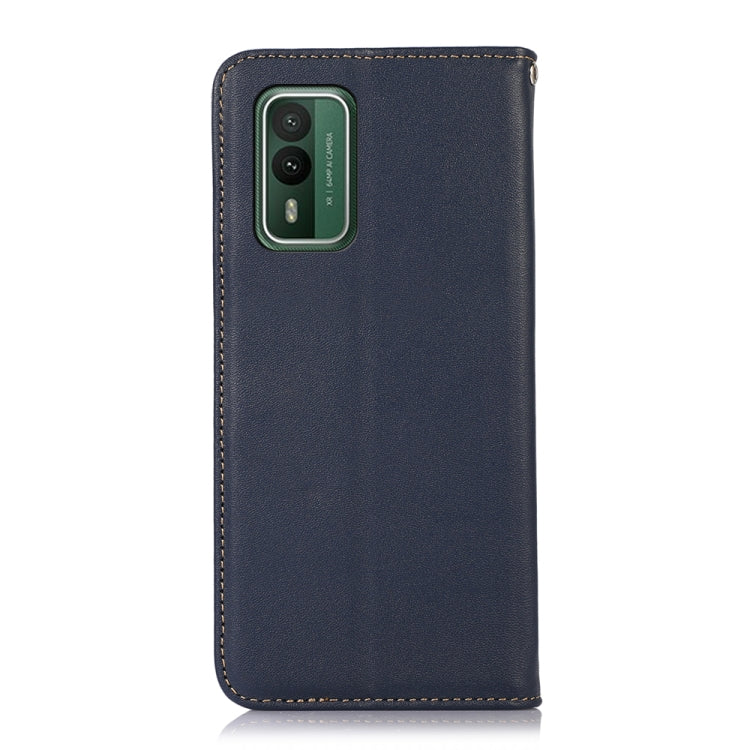 For Nokia XR21 KHAZNEH Nappa Top Layer Cowhide Leather Phone Case(Blue)