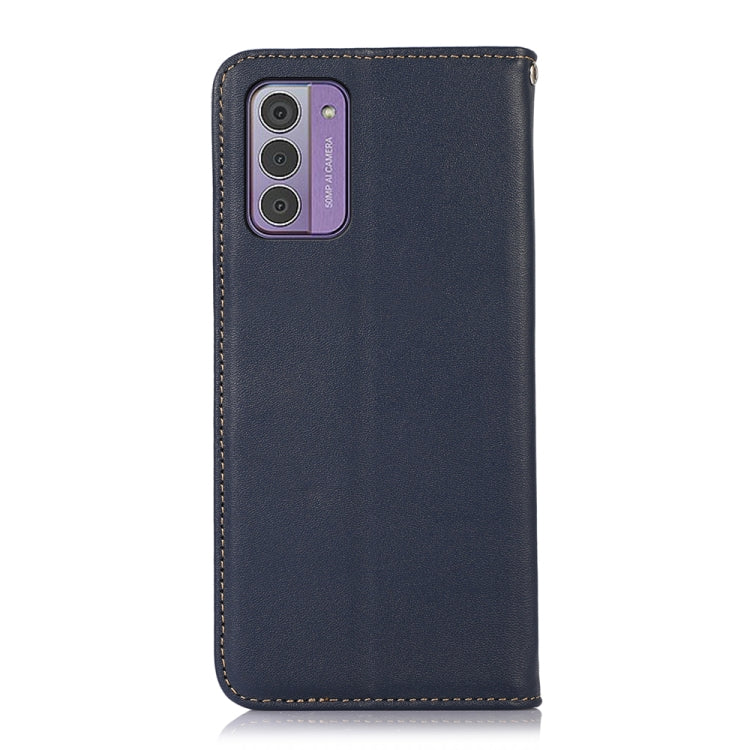 For Nokia G42 5G KHAZNEH Nappa Top Layer Cowhide Leather Phone Case(Blue)