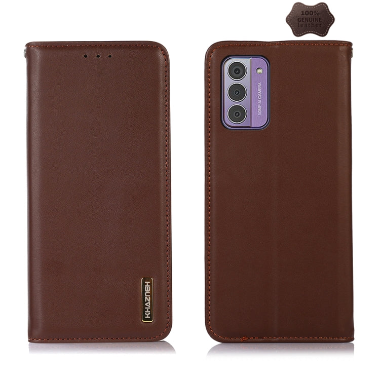 For Nokia G42 5G KHAZNEH Nappa Top Layer Cowhide Leather Phone Case(Brown)