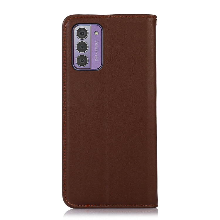 For Nokia G42 5G KHAZNEH Nappa Top Layer Cowhide Leather Phone Case(Brown)