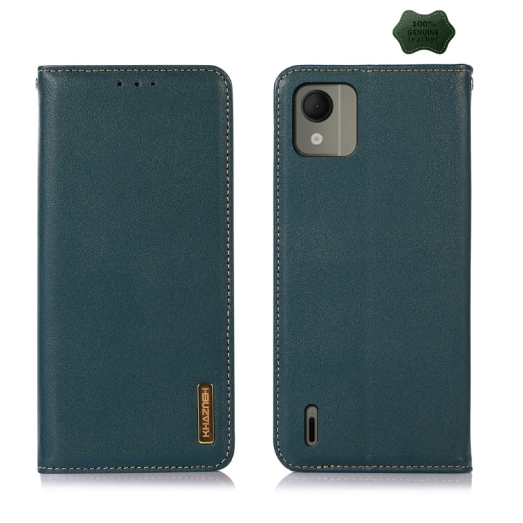 For Nokia C110 KHAZNEH Nappa Top Layer Cowhide Leather Phone Case(Green)