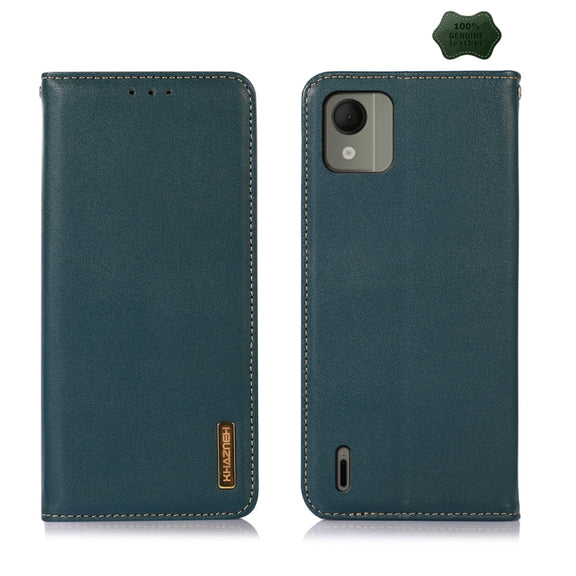 For Nokia C110 KHAZNEH Nappa Top Layer Cowhide Leather Phone Case(Green)