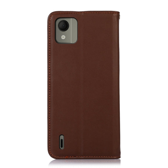For Nokia C110 KHAZNEH Nappa Top Layer Cowhide Leather Phone Case(Brown)