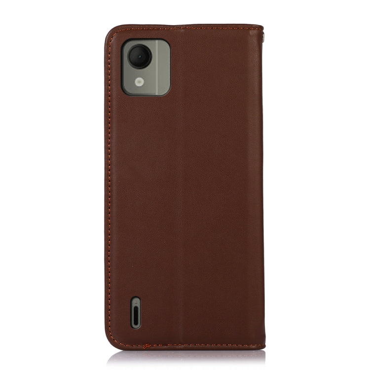 For Nokia C110 KHAZNEH Nappa Top Layer Cowhide Leather Phone Case(Brown)