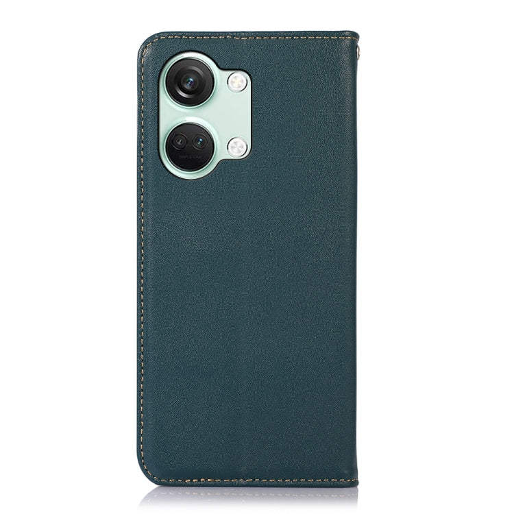 For OnePlus Nord 3 / Ace 2V KHAZNEH Nappa Top Layer Cowhide Leather Phone Case(Green)