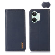 For OnePlus Nord 3 / Ace 2V KHAZNEH Nappa Top Layer Cowhide Leather Phone Case(Blue)