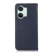 For OnePlus Nord 3 / Ace 2V KHAZNEH Nappa Top Layer Cowhide Leather Phone Case(Blue)