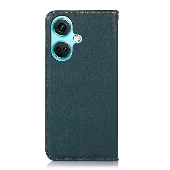 For OnePlus Nord CE3 5G KHAZNEH Nappa Top Layer Cowhide Leather Phone Case(Green)