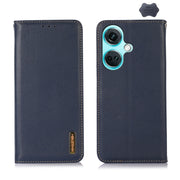 For OnePlus Nord CE3 5G KHAZNEH Nappa Top Layer Cowhide Leather Phone Case(Blue)