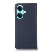 For OnePlus Nord CE3 5G KHAZNEH Nappa Top Layer Cowhide Leather Phone Case(Blue)