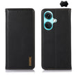 For OnePlus Nord CE3 5G KHAZNEH Nappa Top Layer Cowhide Leather Phone Case(Black) - OnePlus Cases by PMC TechLife | Online Shopping South Africa | PMC TechLife | Buy Now Pay Later Mobicred