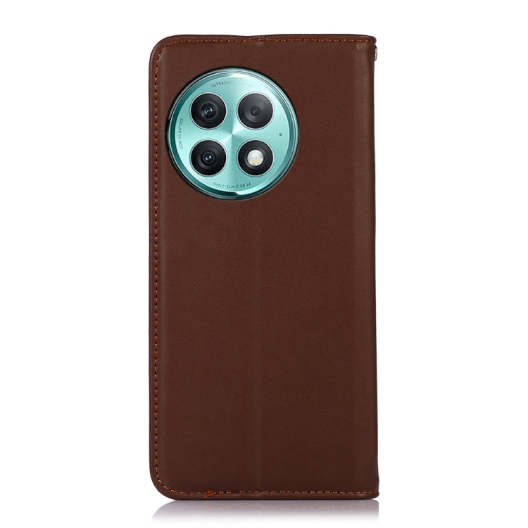 For OnePlus Ace 2 Pro KHAZNEH Nappa Top Layer Cowhide Leather Phone Case(Brown)