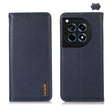 For OnePlus Ace 3 / 12R KHAZNEH Nappa Top Layer Cowhide Leather Phone Case(Blue) - free shipping - PMC TechLife - Order now!