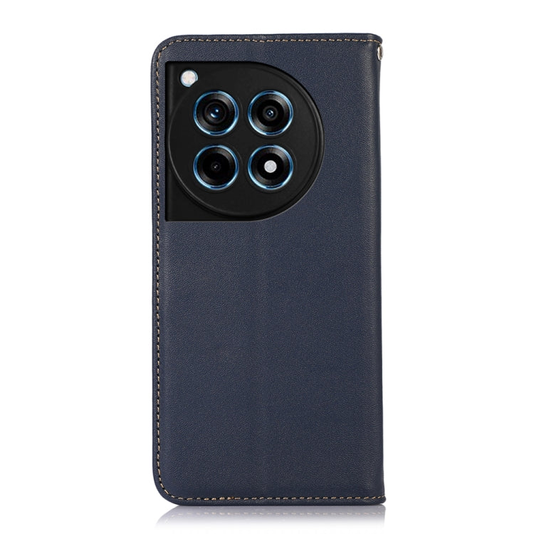 For OnePlus Ace 3 / 12R KHAZNEH Nappa Top Layer Cowhide Leather Phone Case(Blue)