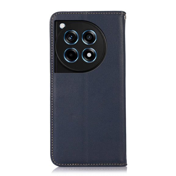 For OnePlus Ace 3 / 12R KHAZNEH Nappa Top Layer Cowhide Leather Phone Case(Blue)