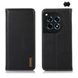 For OnePlus Ace 3 / 12R KHAZNEH Nappa Top Layer Cowhide Leather Phone Case(Black) - OnePlus Cases by PMC TechLife | Online Shopping South Africa | PMC TechLife | Buy Now Pay Later Mobicred