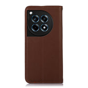 For OnePlus Ace 3 / 12R KHAZNEH Nappa Top Layer Cowhide Leather Phone Case(Brown)