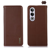 For OnePlus Nord CE4 5G Global KHAZNEH Nappa Top Layer Cowhide Leather Phone Case(Brown)