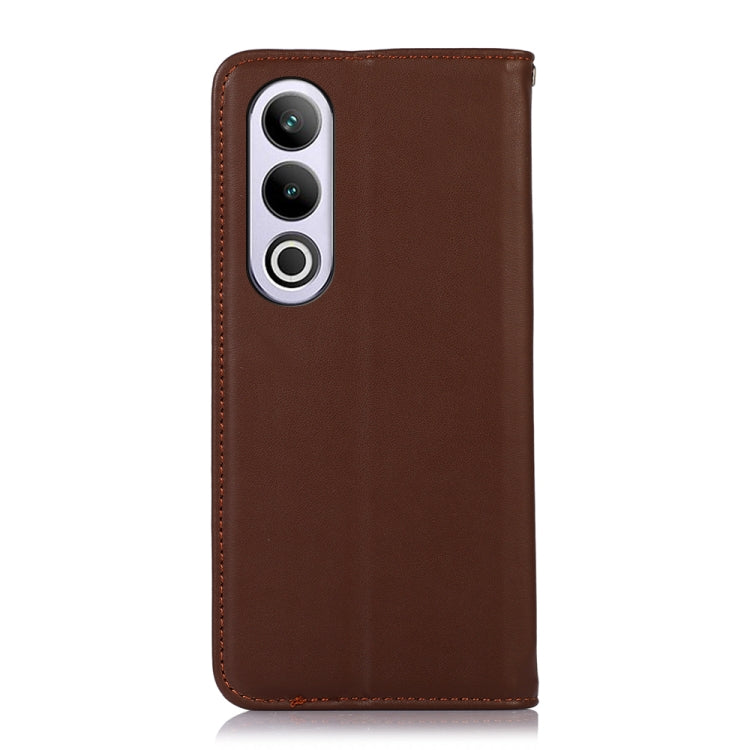 For OnePlus Nord CE4 5G Global KHAZNEH Nappa Top Layer Cowhide Leather Phone Case(Brown)