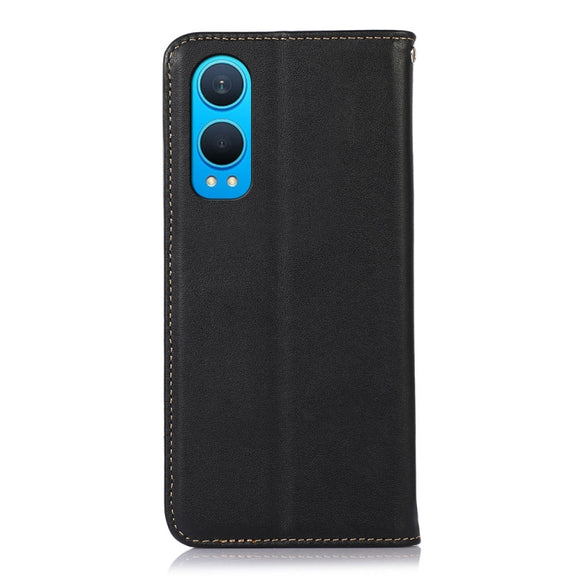 For OnePlus Nord CE4 Lite KHAZNEH Nappa Top Layer Cowhide Leather Phone Case(Black)