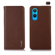 For OnePlus Nord CE4 Lite KHAZNEH Nappa Top Layer Cowhide Leather Phone Case(Brown) - OnePlus Cases by PMC TechLife | Online Shopping South Africa | PMC TechLife | Buy Now Pay Later Mobicred