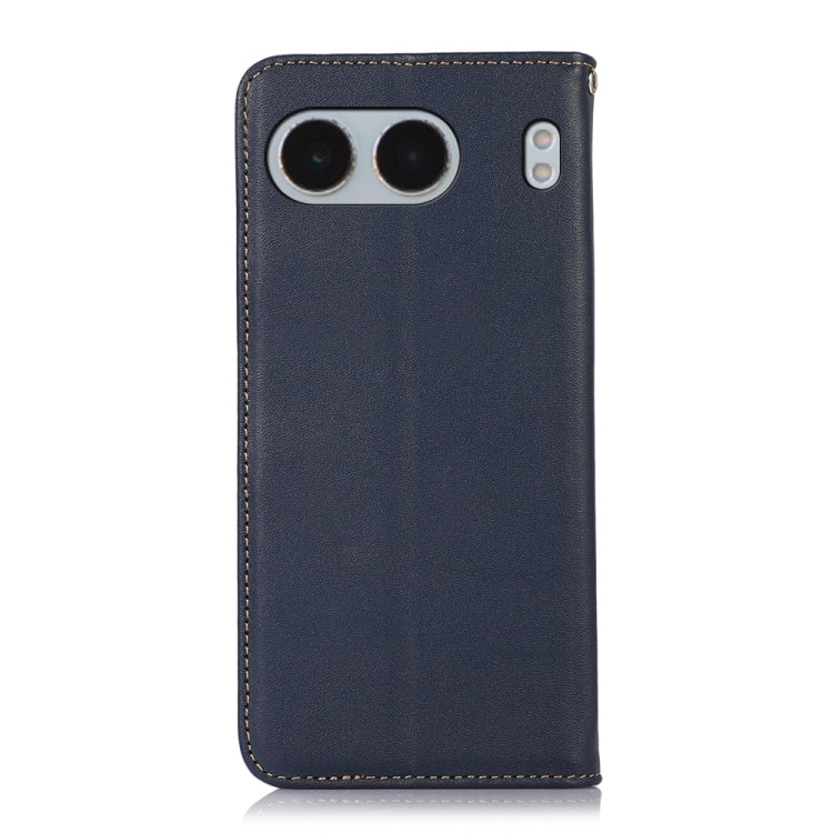 For OnePlus Nord 4 KHAZNEH Nappa Top Layer Cowhide Leather Phone Case(Blue)