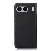 For OnePlus Nord 4 KHAZNEH Nappa Top Layer Cowhide Leather Phone Case(Black)