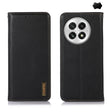 For OnePlus Nord 13 KHAZNEH Nappa Top Layer Cowhide Leather Phone Case(Black) - OnePlus Cases by PMC TechLife | Online Shopping South Africa | PMC TechLife | Buy Now Pay Later Mobicred