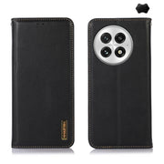For OnePlus Nord 13 KHAZNEH Nappa Top Layer Cowhide Leather Phone Case(Black)
