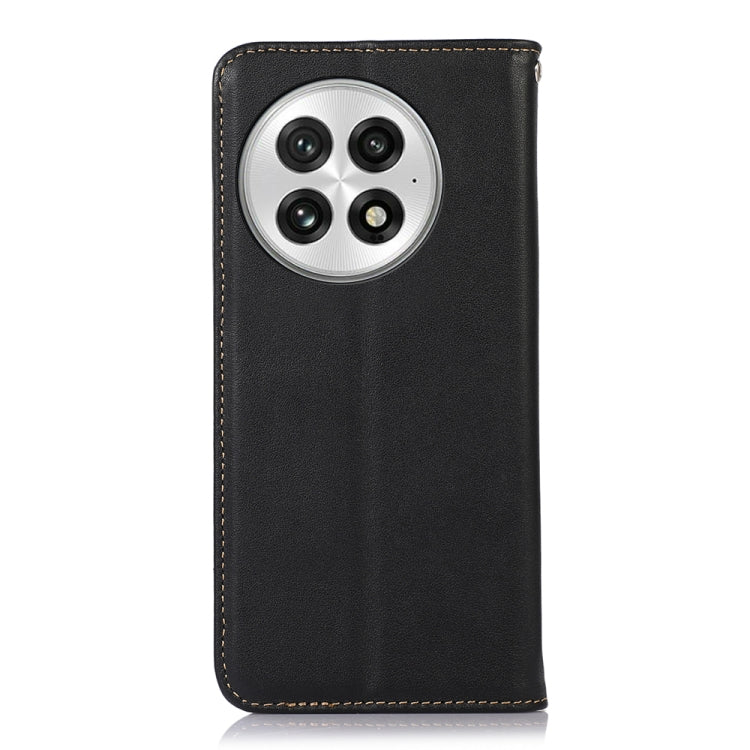For OnePlus Nord 13 KHAZNEH Nappa Top Layer Cowhide Leather Phone Case(Black)