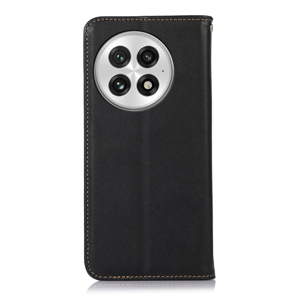 For OnePlus Nord 13 KHAZNEH Nappa Top Layer Cowhide Leather Phone Case(Black)