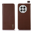 For OnePlus Nord 13 KHAZNEH Nappa Top Layer Cowhide Leather Phone Case(Brown) - OnePlus Cases by PMC TechLife | Online Shopping South Africa | PMC TechLife | Buy Now Pay Later Mobicred
