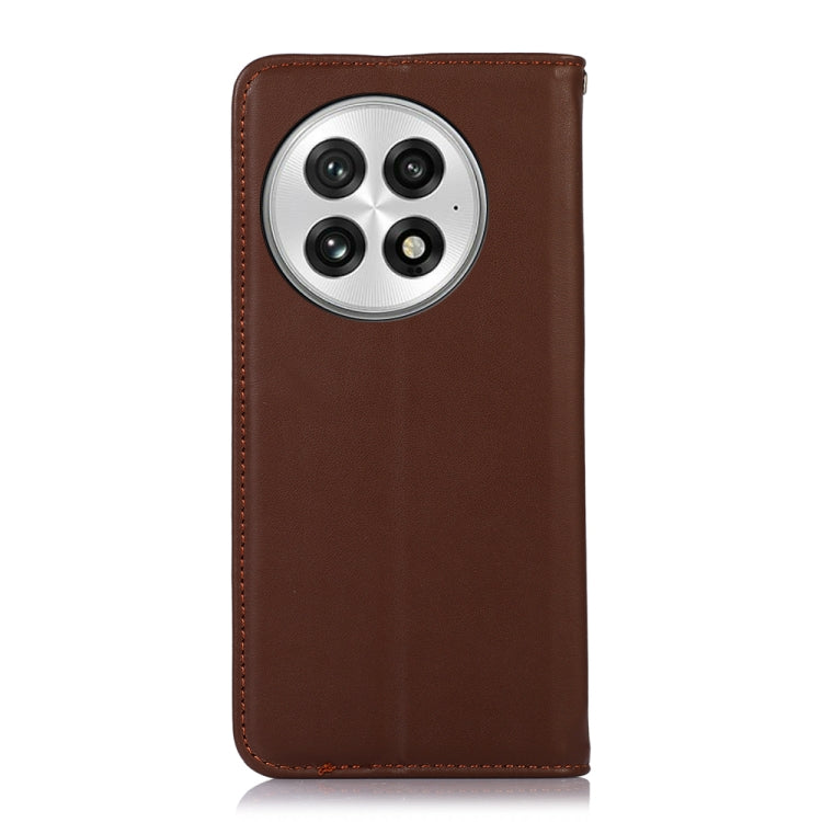For OnePlus Nord 13 KHAZNEH Nappa Top Layer Cowhide Leather Phone Case(Brown)