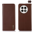 For OnePlus Ace 5 Pro / Ace 5 / 13R KHAZNEH Nappa Top Layer Cowhide Leather Phone Case(Brown) - OnePlus Cases by PMC TechLife | Online Shopping South Africa | PMC TechLife | Buy Now Pay Later Mobicred