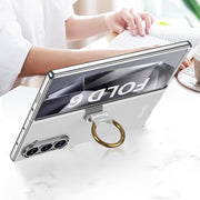For Samsung Galaxy Z Fold6 GKK Electroplating Phone Case with Ring(Transparent)
