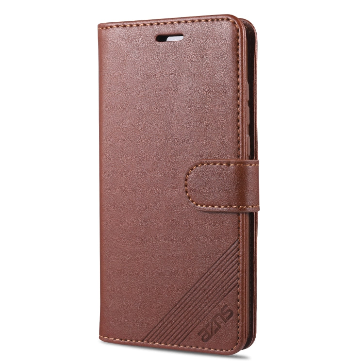 For Huawei P40 / P40 Pro AZNS Sheepskin Texture Horizontal Flip Leather Case with Holder & Card Slots & Wallet(Brown)