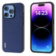 For iPhone 16 Pro Max ABEEL Black Edge Genuine Leather Mino Phone Case(Royal Blue) - iPhone 16 Pro Max Cases by PMC TechLife | Online Shopping South Africa | PMC TechLife | Buy Now Pay Later Mobicred