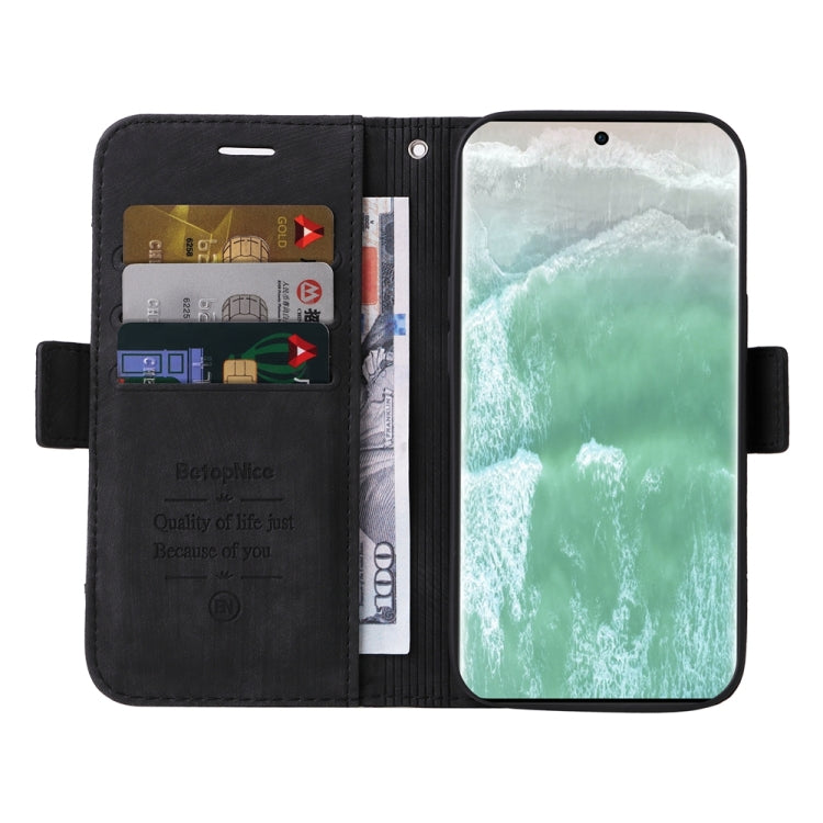 For OPPO Reno11 5G Global BETOPNICE Dual-side Buckle Leather Phone Case(Black)