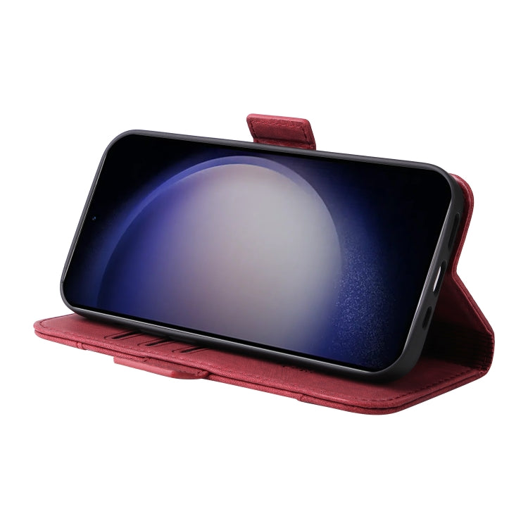 For Samsung Galaxy S24 BETOPNICE Dual-side Buckle Leather Phone Case(Red)