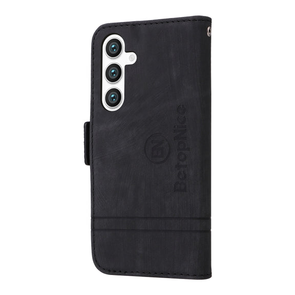For Samsung Galaxy S24+ BETOPNICE Dual-side Buckle Leather Phone Case(Black)