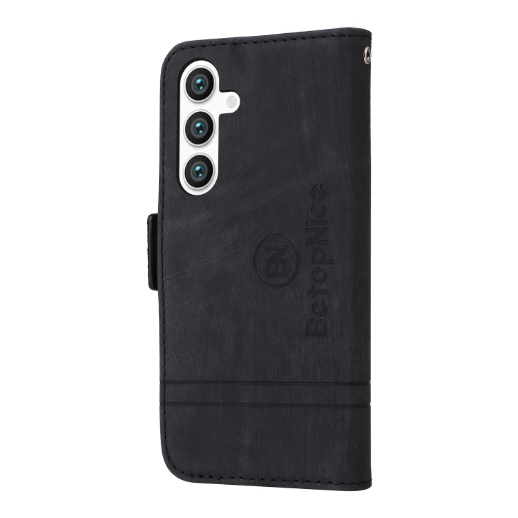 For Samsung Galaxy S24+ BETOPNICE Dual-side Buckle Leather Phone Case(Black)