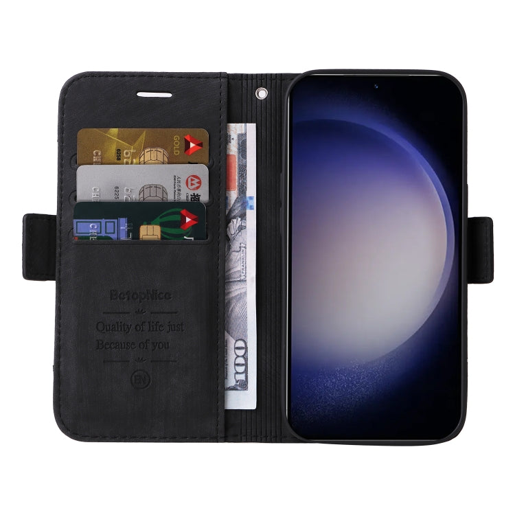 For Samsung Galaxy S24+ BETOPNICE Dual-side Buckle Leather Phone Case(Black)
